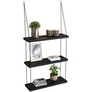 OMYSA Hanging Shelves for Wall 3 Tier Hanging Plant Shelf B09TS27YZM - Black - Brand New