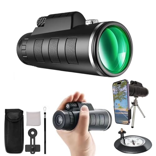 ASAISJE 40X60 HIGH POWER MONOCULAR TELESCOPE, COMPACT - BLACK - Like New