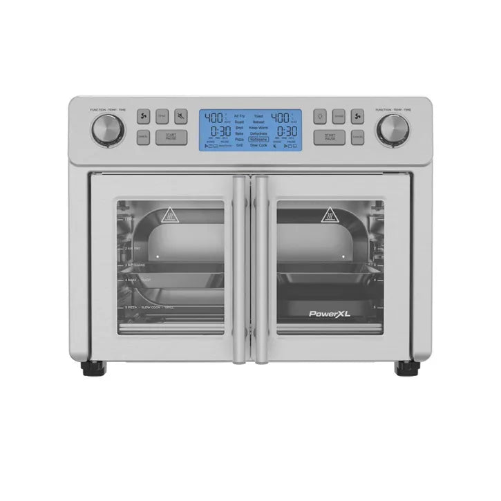 POWERXL SMARTSYNX 1750W DUPLEX FRENCH DOOR TOASTER OVEN,AIR FRYER, 25L - Like New