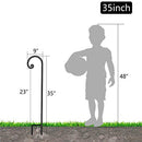 FEED GARDEN Shepherds Hook Bird Feeder Pole 6 Pack 35 Inch  - Black - Brand New