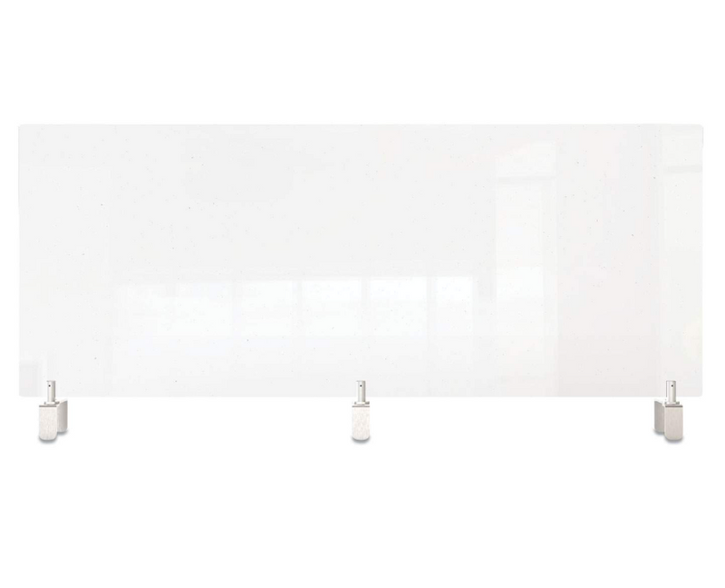 GHENT CLEAR PARTITION EXTENDER WITH ATTACHED CLAMP, 48 X 3.88 X 30 (GHEPEC3048A) - Brand New