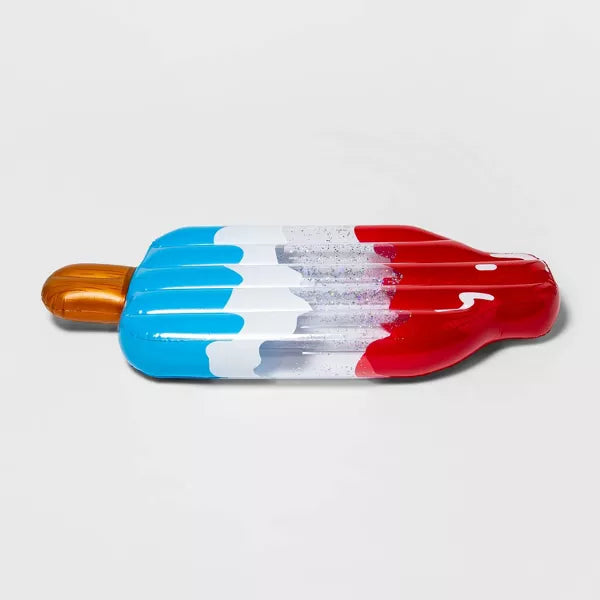 SUN SQUAD POPSICLE LOUNGE FLOAT WITH GLITTER - Like New