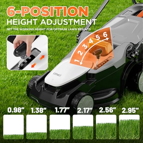 Litheli 40V (2 x 20V) 16" Electric Lawn Mower Cordless Walk U20LM00-0A210 - Gray - Like New
