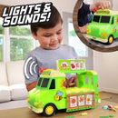 Maxx Action 12" Farmer's Market Food Truck, Lights and Sounds, Ages 3+ - Green - Brand New