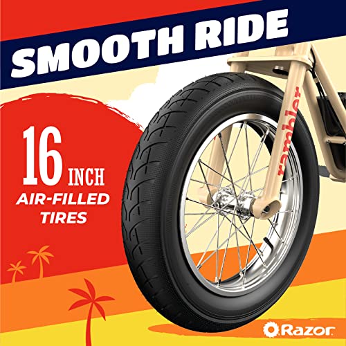 Razor Rambler 16 - 36V Electric Minibike with Retro Style, Up to 15.5 MPH, Tan - Like New