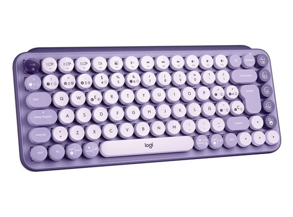 Logitech POP Keys Mechanical Wireless Keyboard (SPANISH LAYOUT) - PURPLE - Like New