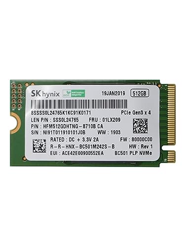 SK HYNIX 512GB M.2 2242 42MM NVME PCIE GEN 3 X4 TLC SSD - GREEN - Like New