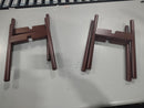 EXPANDABLE WOODEN PLANT STAND, FITS 8"-12" FLOWER POTS, 2-PACK - DARK BROWN - Like New