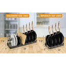 WERSEON EXPANDABLE, ADJUSTABLE POT LID HOLDERS FOR CABINET - BLACK - Like New