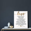 Inspirational Quote Painting Family Love Canvas Love Is Patient Canvas - Brand New