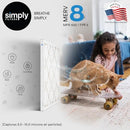 SIMPLY FILTERS 16X24X1 AIR FILTER MERV 8 MPR 600 6 PACK MF162416 - WHITE - Like New