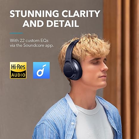 Soundcore by Anker Life Q20+ Active Noise Cancelling Headphones A3045031 - Blue - Like New