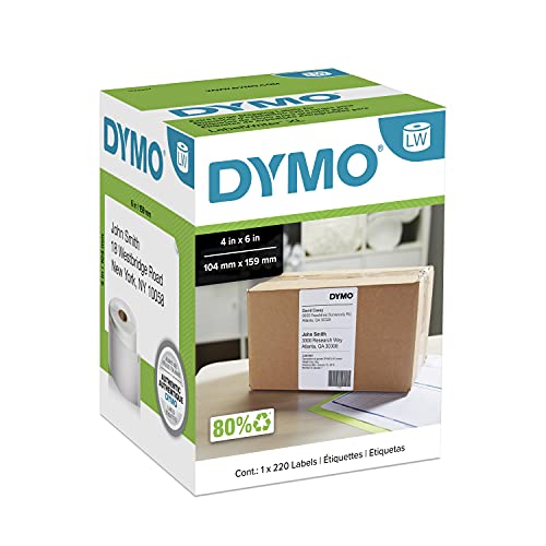 DYMO AUTHENTIC LW EXTRA-LARGE SHIPPING LABELS 220 - WHITE - Brand New