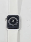 APPLE WATCH SERIES 4 (GPS + CELLULAR) 40MM STAINLESS STEEL CASE WHITE SPORT BAND - Like New