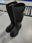 DRYCODE MUCK WORK BOOTS WATERPROOF RUBBER BOOTS - SIZE: MEN 5 WOMEN 6 - BLACK - Like New