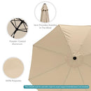 Sunnydaze Outdoor Patio Umbrella with Tilt & Crank, 9ft - Beige - Like New