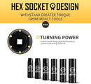 BOEN 19-Piece 1/2" Drive Deep SAE Socket Set 3/8"-1-1/4", Cr-V Steel - Black - Like New