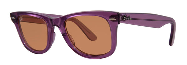 RAY BAN WAYFARER RB2140 SUNGLASSES - FRAME:TRANSPARENT - LENS: VIOLET/ORANGE - Like New