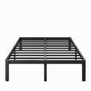 LAKKURI 12IN HIGH PLATFORM METAL QUEEN SIZE BED FRAME QUEEN 4004-12A - BLACK - Like New