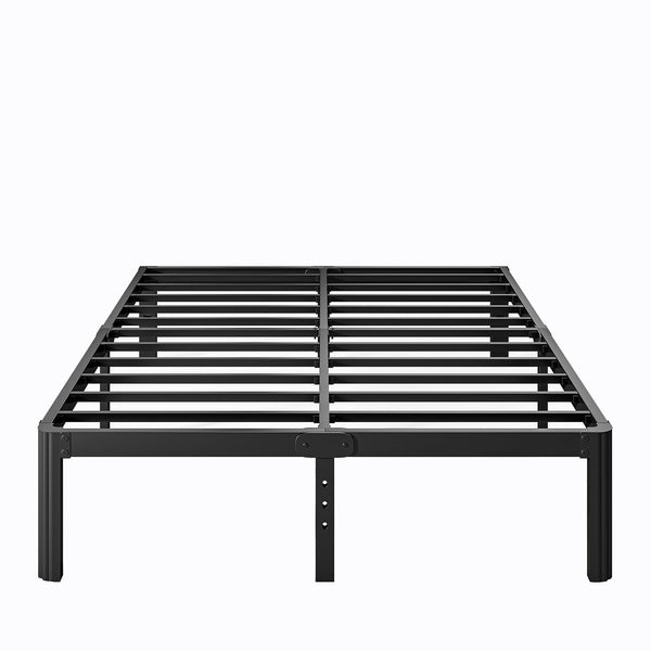 LAKKURI 12IN HIGH PLATFORM METAL QUEEN SIZE BED FRAME QUEEN 4004-12A - BLACK - Like New