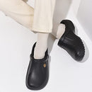 ChayChax Fur Lined Clogs Warm Fuzzy Winter Slippers Waterproof Black 1, W9.5/M8 - Like New