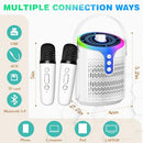 DFTRT KARAOKE MACHINE, PORTABLE KARAOKE SPEAKER ADULTS KIDS - WHITE - Like New