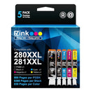 E-Z Ink Compatible Ink Cartridge Replace for Canon PGI-280XXL CLI-281XXL 5 Pack - Brand New