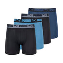 PFA23M151776 PUMA MEN 4 PACK ACTIVE STRETCH BOXER BRIEFS BLUE COMBO SIZE L - Like New