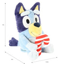 ANIMAL ADVENTURE BLUEY WITH CANDY CANE 9” HOLIDAY MINI ANIMATED PLUSH - BLUE - Brand New