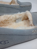 UGG WOMEN'S ANSLEY SLIPPER - SIZE: WOMEN 8 (AU/UK W6) (EU W39) - LIGHT GRAY - Like New
