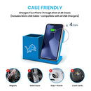 SOAR NFL UNISEX WIRELESS CHARGING STAND AND DESKTOP ORGANIZER - BLUE - Like New