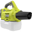 RYOBI ONE+ 18-VOLT LITHIUM-ION CORDLESS MISTER FOGGER WITH BATTERY - GREEN - Like New