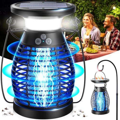 Solar Bug Zapper Outdoor, Electric Bug Zapper, 4000mAh Rechargeable Mosquito Like New