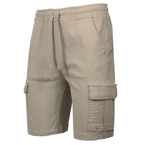 GALAXY BY HARVIC 2XL TAN KHAKKI SHORTS STRETCH WITH CARGO POCKETS MSSCS-01KK - Brand New