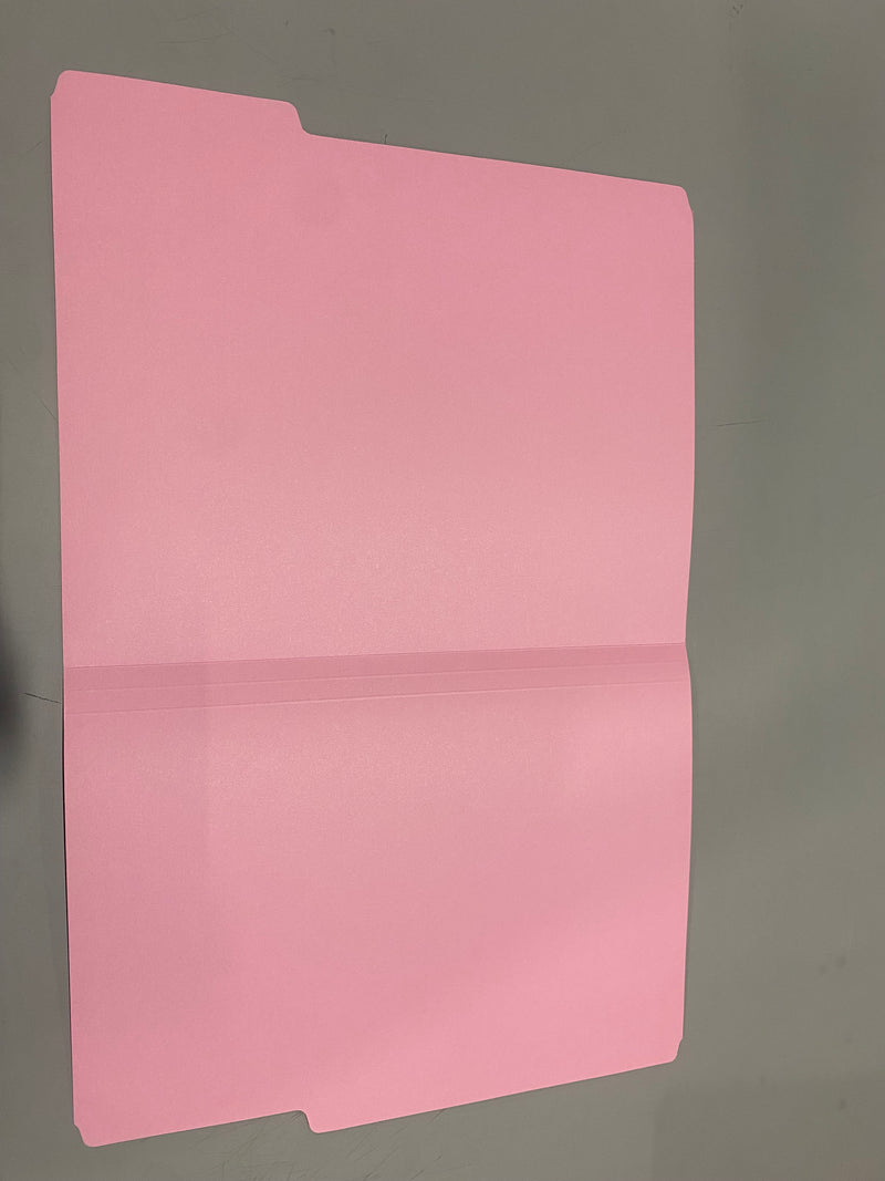 OFFICE DEPOT 2-TONE FILE FOLDERS, 1/3 CUT, LETTER SIZE, PACK OF 24 - PINK - Like New
