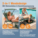 HOMECALL TANNING CHAIR WITH FACE HOLE & CANOPY - MOSS GREEN - Like New