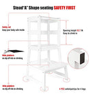 WishaLife Kids Kitchen Step Stool with Safety Rail, Children Standing Tower - Brand New