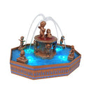 TOP TREASURES CHRISTMAS VILLAGE TABLETOP FOUNTAIN PRE-LIT WINTER SNOW VILLAGE - Like New
