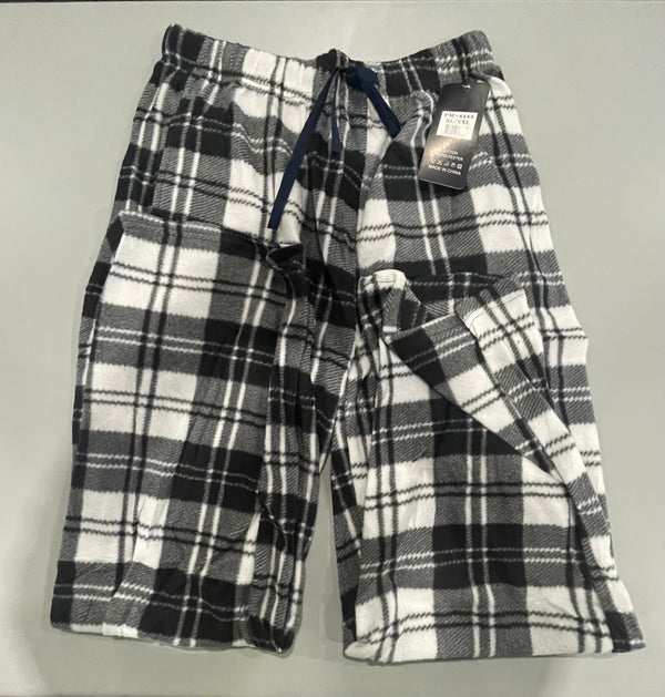 YUNA PAJAMA PANTS WOMENS MULTI PLAID ELASTIC WAIST - SIZE: XL/2XL - BLACK/WHITE - Brand New