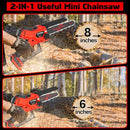 TAIRDA MINI CHAINSAW 8inch 800W BRUSHLESS CORDLESS CHAINSAW - RED/BLACK - Like New