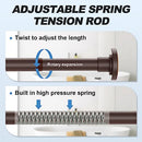 CORKLATTA BRONZE SHOWER CURTAIN ROD 31 TO 80 INCH,1 INCH DIAMETER SPRING TENSION - Like New