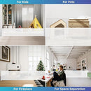 KISKIZ 130 INCH RETRACTABLE BABY GATES EXTRA WIDE BABY GATE - WHITE - Like New