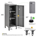 IRONMIX Home Storage Cabinet 2 Adjustable Shelves 1 Door Alloy Handle B08FSPG56F - Brand New