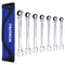 WORKPRO 7-PIECE RATCHETING COMBINATION WRENCH SET 72 TEETH CR-V METRIC 8MM-17MM - Like New