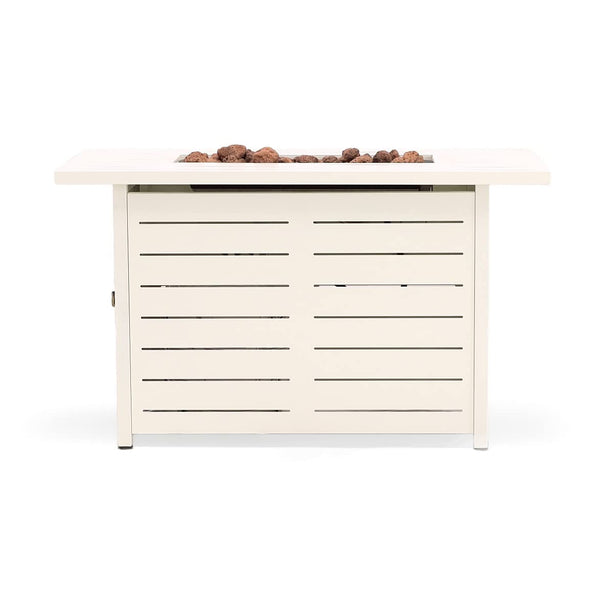 ROYAL GARDEN PROPANE FIRE PIT, 42" RECTANGULAR, TM22RTFTCRM - CREAM - Like New