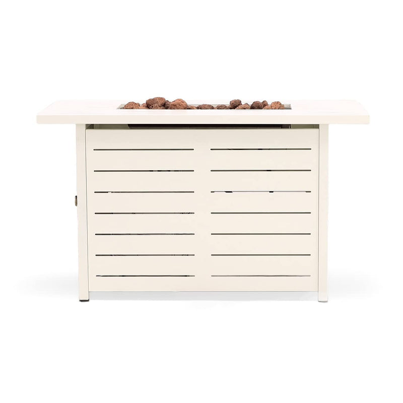 ROYAL GARDEN PROPANE FIRE PIT, 42" RECTANGULAR, TM22RTFTCRM - CREAM - Like New