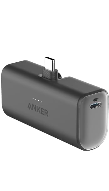 Anker Nano Power Bank with Built-in USB-C Connector, 5,000mAh Portable Charger - Like New