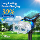 LETMY Solar Spot Lights Outdoor Waterproof with Bigger LED 4 Pack TSL003 - White - Like New