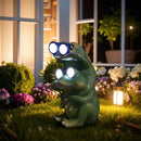 Garden Decor Outdoor Statue: Yard Frog Solar Figurines Funny Animal - Like New