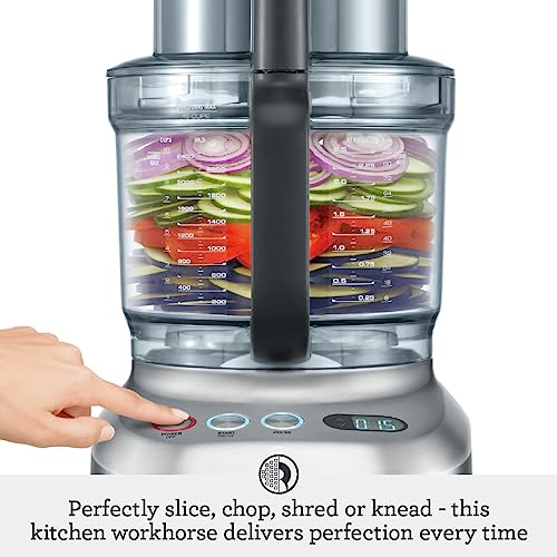 BREVILLE BFP800XL SOUS CHEF PRO 16 CUP FOOD PROCESSOR, LARGE, BRUSHED - SILVER - Like New
